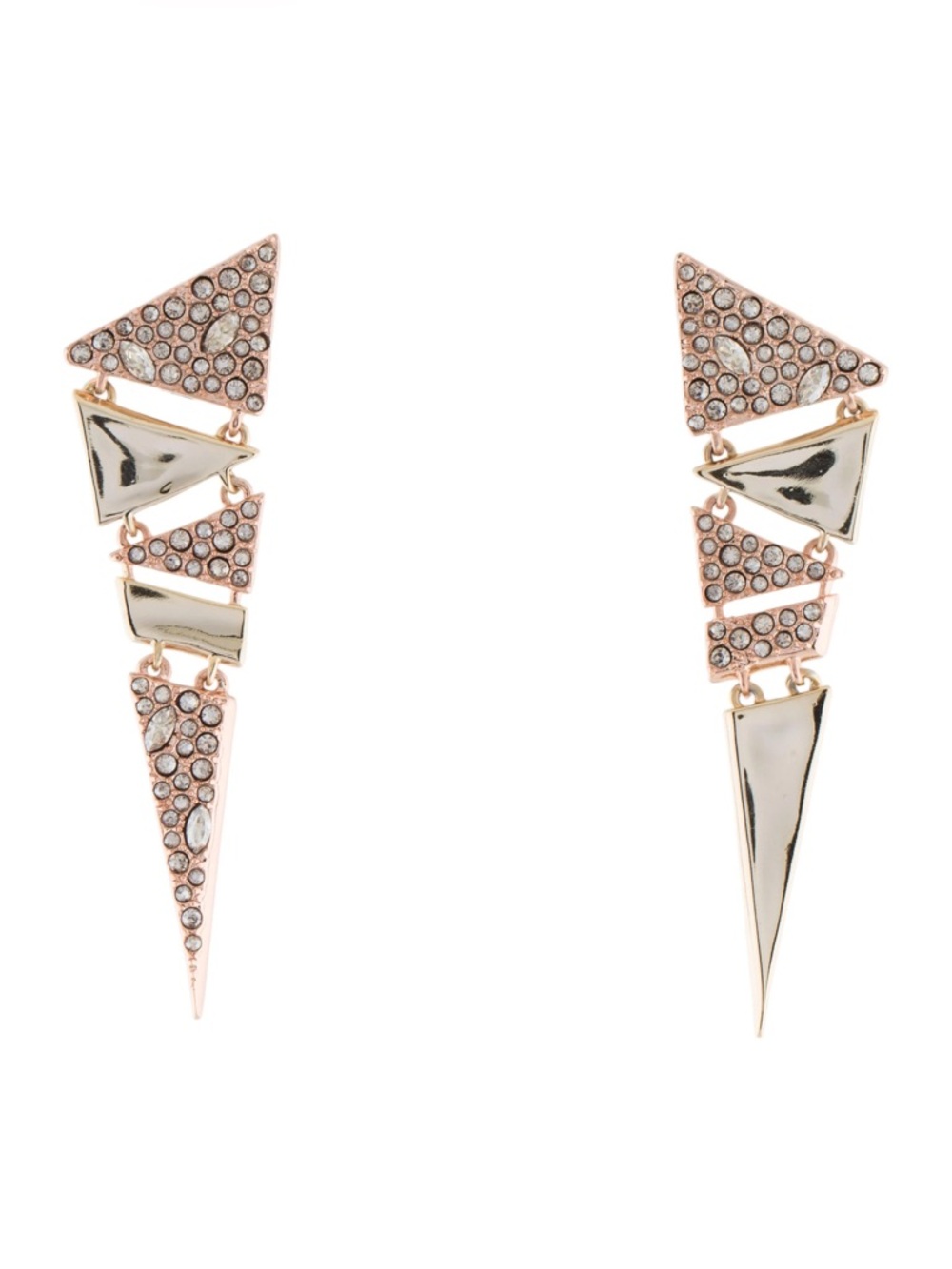 Alexis Bittar Articulated Triangle Drop Crystal Earrings/OS - Picture 2 of 6